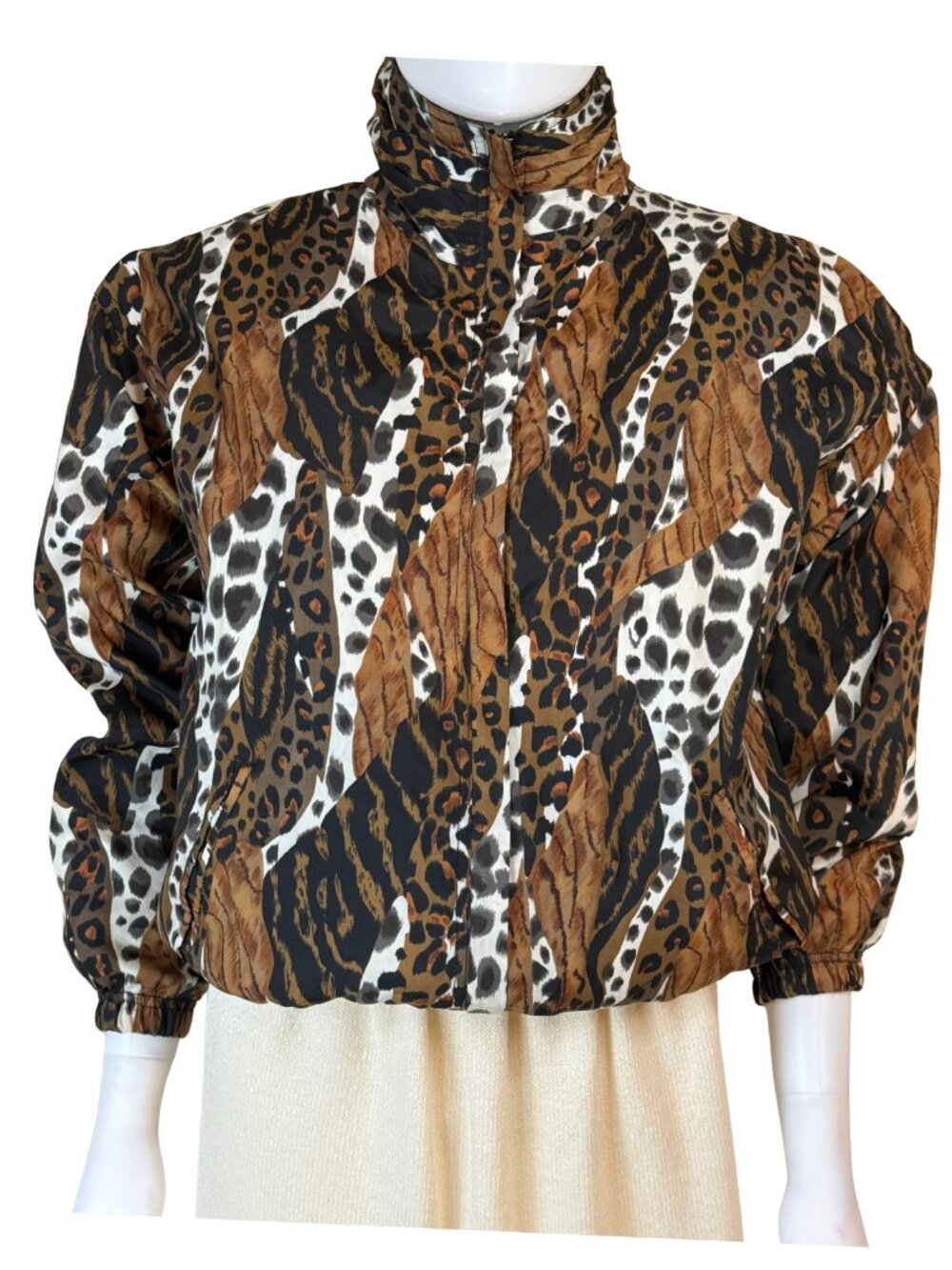 Vintage Active Studio Animal Print Jacket Size Small